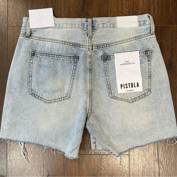 🆕 Pistola Devin High Rise Mom Cut Off Short-100% cotton SZ 27/4 - Picture 4 of 6